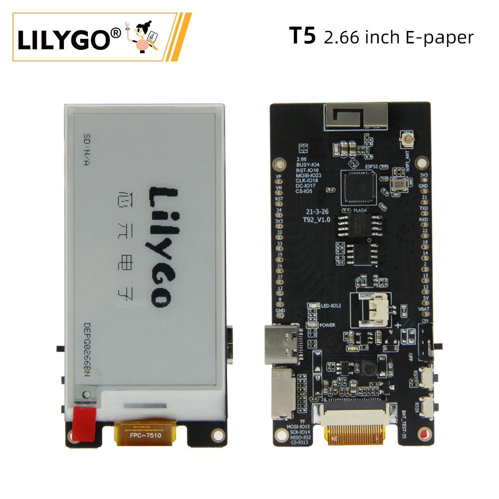 LILYGO® TTGO T5 2.66-Inch E-Pa – обзор и цена Home Automation Arduino